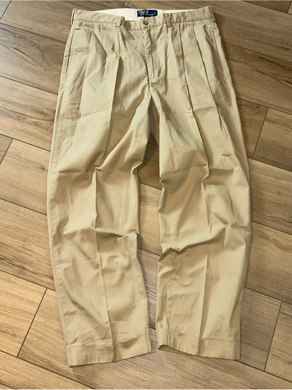 Polo Ralph Lauren Chino Pants Classic Fit Beige Mens 36/30 Basic Preppy Academic